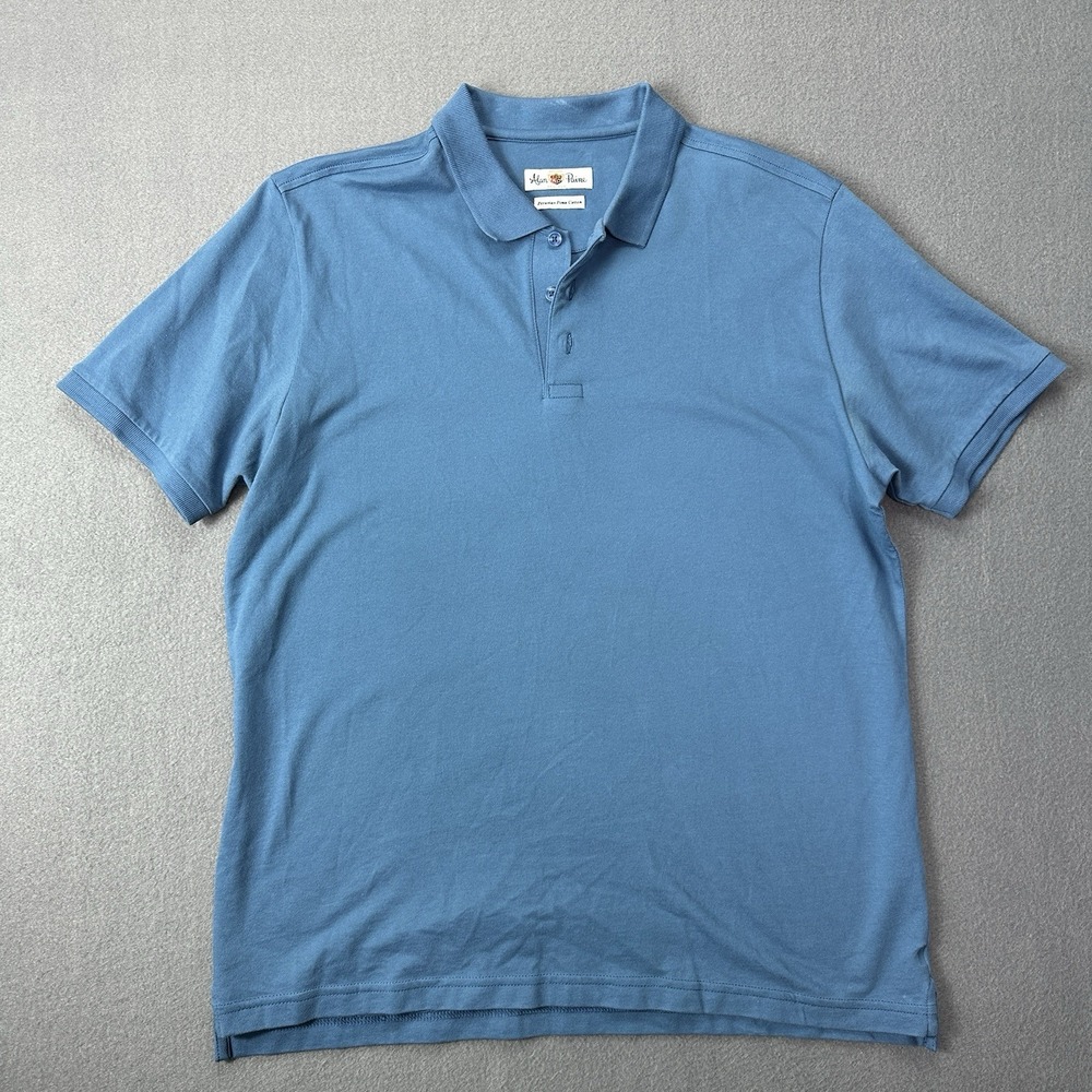 Alan‎ Paine England Men's Pima Cotton Blend Blue Polo Shirt Size 4 Small Golf